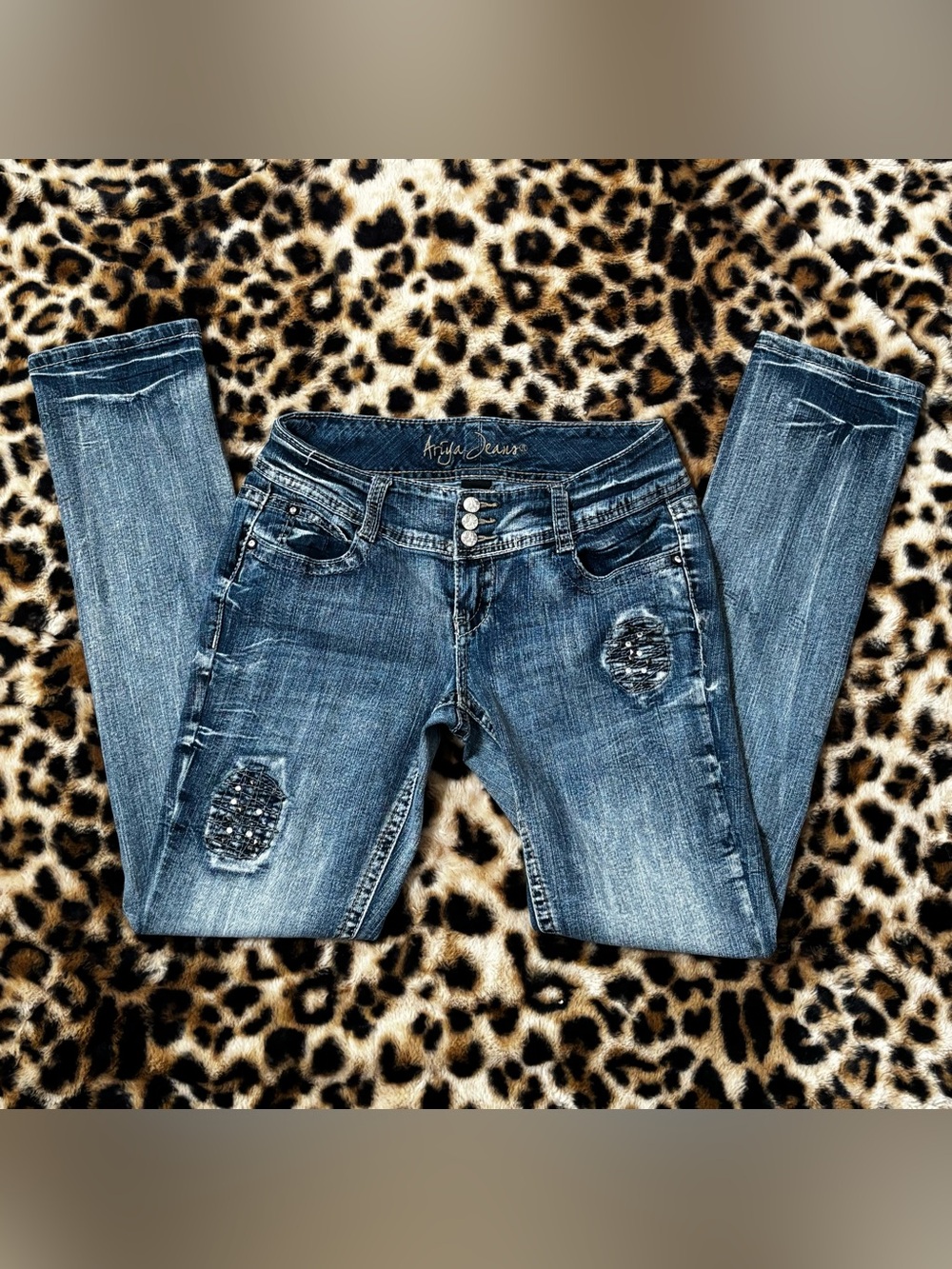 Vintage Y2K Low Rise Distressed Jeans